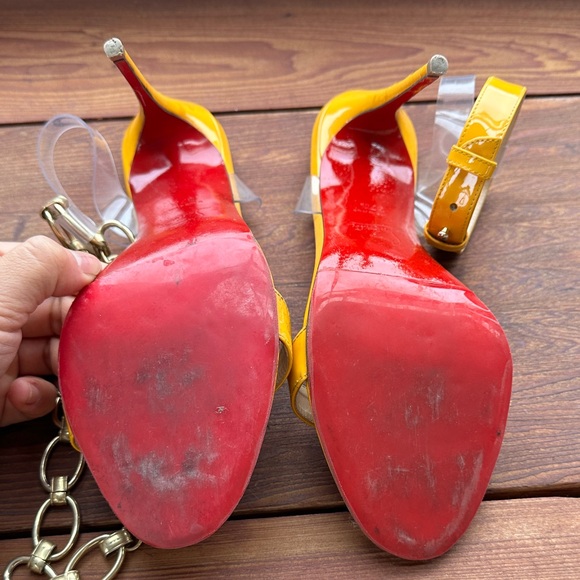 Christian Louboutin Yellow Heeled Sandals - Picture 5 of 7